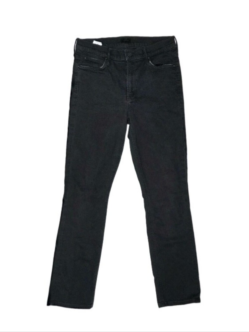 Mother The Mid Rise Dazzler Ankle Jeans Size 29 Not Guilty Black Straight Leg